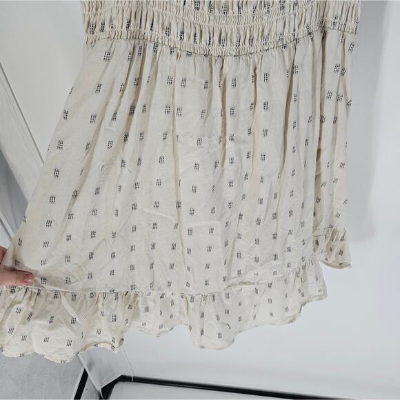 Madewell Ikat Swiss Dot Textured Lucie Smocked Tank Mini Dress XL - Picture 4 of 11